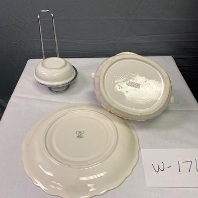 Gravy Bowl and Egg Plate
