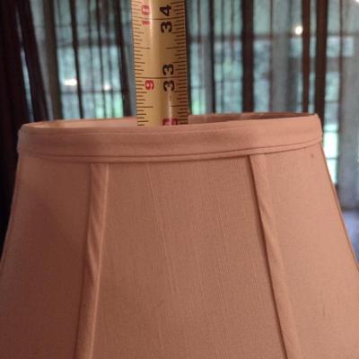Table Top, Metal Post Lamp with Shade- Approx 32