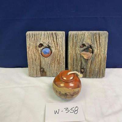 Bird wall hangings and Duck Pottery
