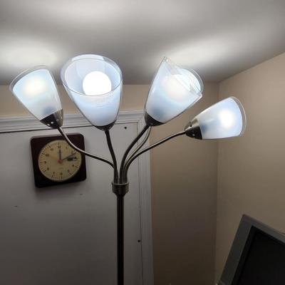 3 way 5 Lamp Floor Lamp with LED Bulbs