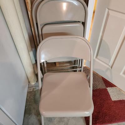 4 Meco Made in USA Metal Folding Chairs