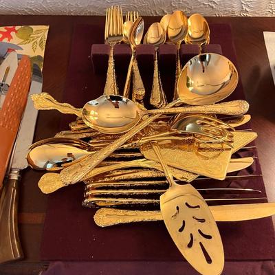 gold serving pieces 