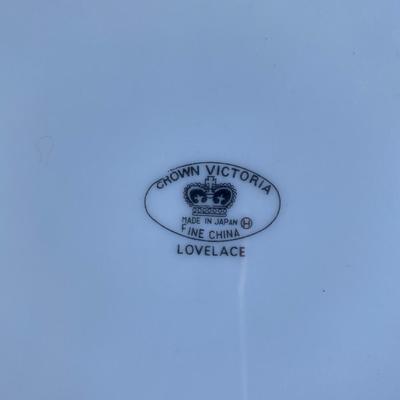 Crown Victoria Lovelace casserole dish platter and service bowl