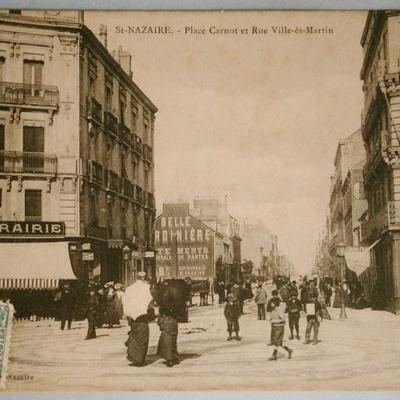France - Postcard of St. Nazaire - Rue Cairnot, c.1910