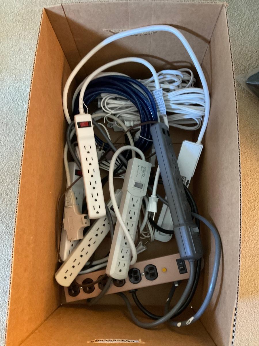 Power cords and surge protectors lot