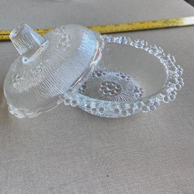 Five piece assortment of glassware