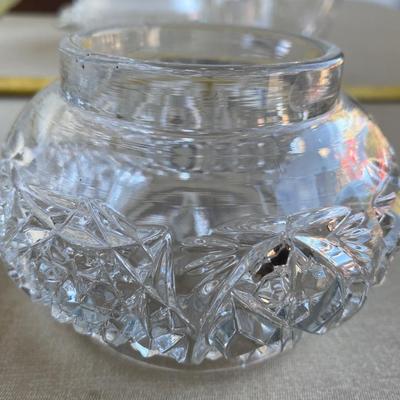 Five piece assortment of glassware