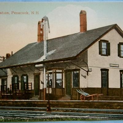Postcard - R.R. Passenger Station, Penacook, N.H.