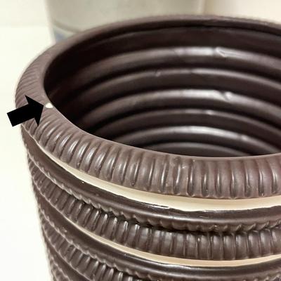 LOT 244  VINTAGE KITCHEN COUNTRY LIDDED CROCK & OREO COOKIE STACK JAR