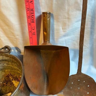 Lot of Copper Kitchenware Great antiques