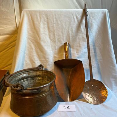 Lot of Copper Kitchenware Great antiques