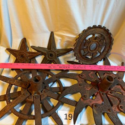 Lot of Cast Iron Farm Implements Pieces