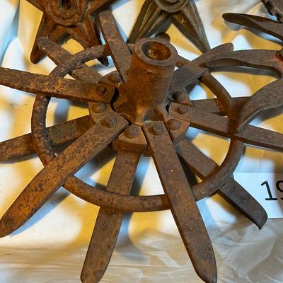 Lot of Cast Iron Farm Implements Pieces