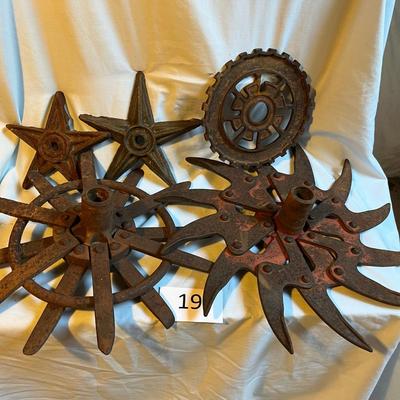 Lot of Cast Iron Farm Implements Pieces