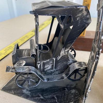 Metal classic car bookends