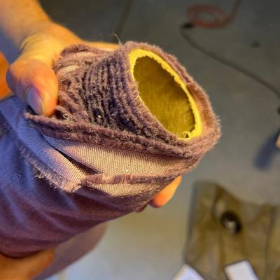 Roll of Purple Upholstry material