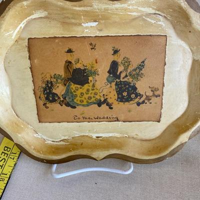 2 tin  decorative wall plates