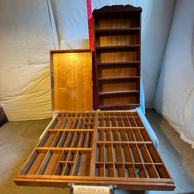 Lot of woodware Printer's Tray
