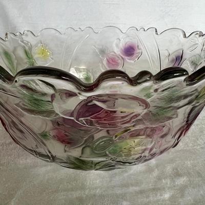Vintage Glass Flower Table Set