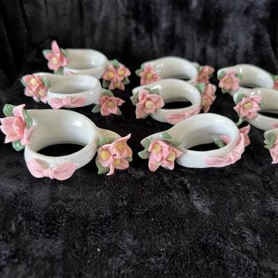 Vintage Glass Flower Table Set