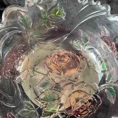 Vintage Glass Flower Table Set