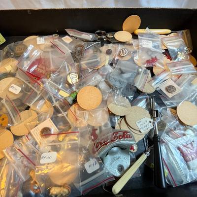 Flat of vintage Advertising items