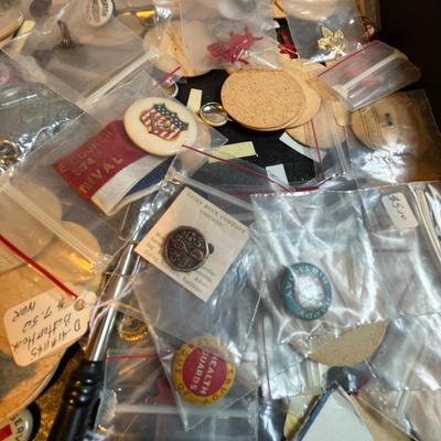 Flat of vintage Advertising items