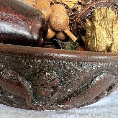 Wicker Baskets and Wooden Fruit Bowl  (LR-JM)
