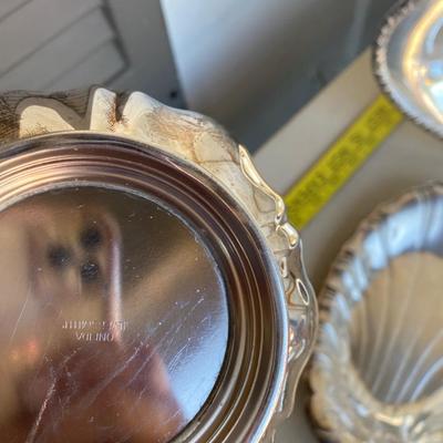 Assortment of silver plated trays