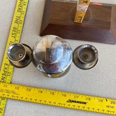 Silver plated snowman candleholder