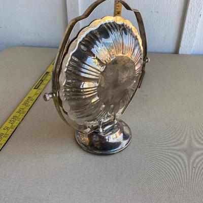 Folding silver nut dish