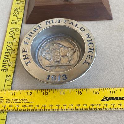 Yvonne buffalo nickel 1913 commemorative trinket dish