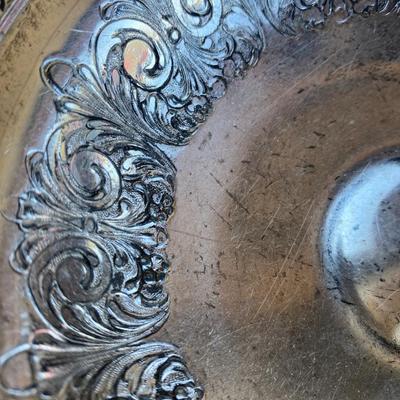 Silver plated pedestal candy dish