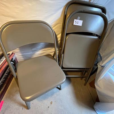 Lot of 3 folding chairs