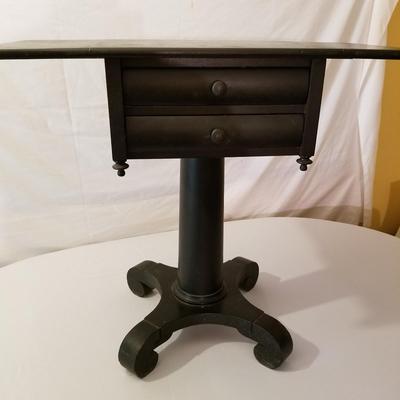 Pedestal Drop Leaf Side Table  (LR-JS)