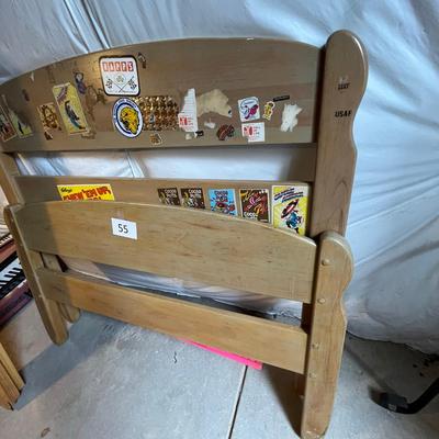 MCM Blond Oak Twin Bed