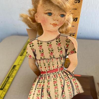 Vintage paper doll with clothes