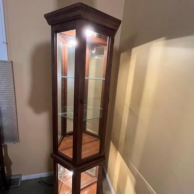 Lighted & Mirrored Curio Cabinet (LR-MG)