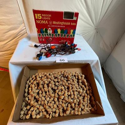 Wheat woven Garland & Vintage Lights.