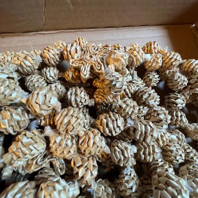 Wheat woven Garland & Vintage Lights.