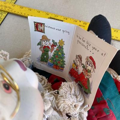 Christmas grandma rabbit decoration