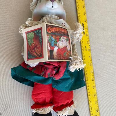 Christmas grandma rabbit decoration