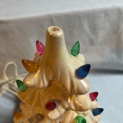 MCM 2 Small Ceramic Christmas Tree Lamps