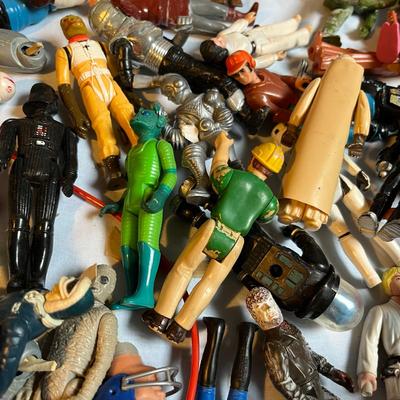 Flat of Action Figures STAR WARS GI JOE & other