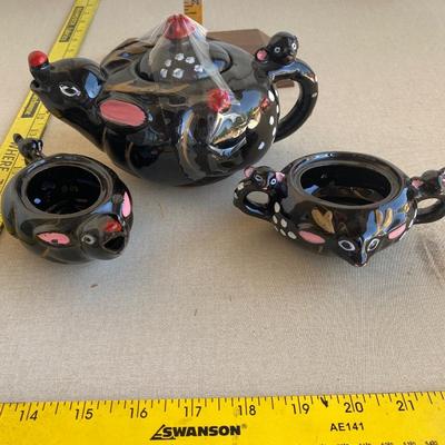 Christmas reindeer tea set