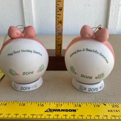 To commemorative porcelain precious moments Christmas ornaments