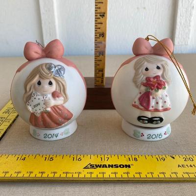 To commemorative porcelain precious moments Christmas ornaments