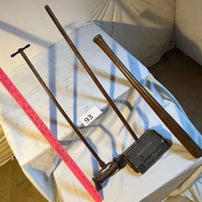 Antique Child's Lawnmower & Bissell Sweeper