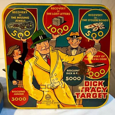 Dick Tracy Game Board & Bocci Ball game
