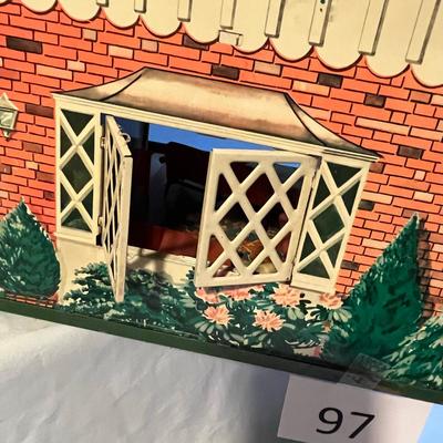 Marx Large sized Doll House w/ Dolls & Furniture